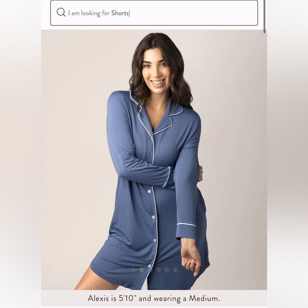 NWOT Kindred Bravely Navy Blue Pajama nightgown